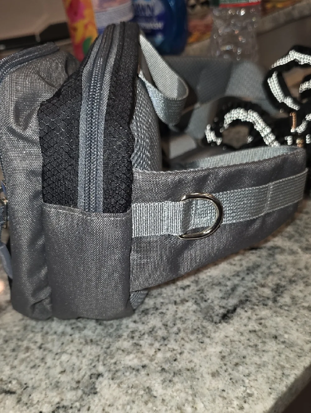 Gray & Black Travel Pet Carrier Pouch NEVER USED!